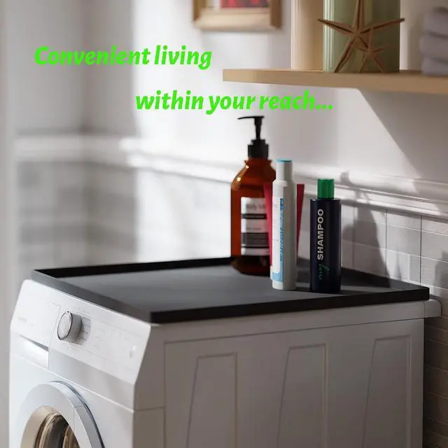 Alt view image 6 of 6 - Mini Fridge Silicone Mat 23.6"x23.6"x0.47" - Non-Slip, Spill-Proof, Drip Prevention | Ideal for Refrigerators, Washing Machines, Dryers, Wine Coolers, and Dishwashers