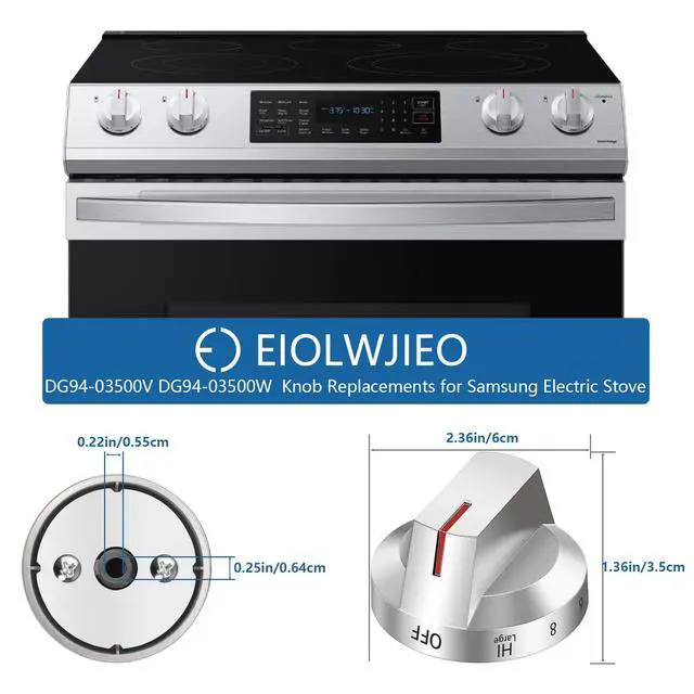 Alt view image 3 of 7 - DG94-03500A/Z Stove Knobs Replace for Samsung Gas/Electric Range, 4 Pack | DG94-03500V DG94-03500W Knobs Compatible with Samung Electric Range NE63T8111SS/AA NE63T8311SS/AA NE63T8751SS/AA