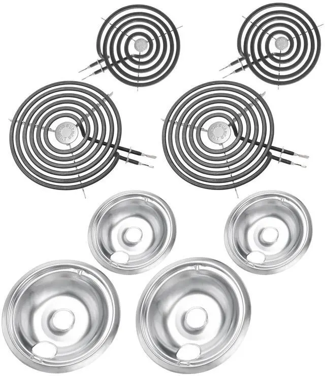 Main image of GE Drip Pans and Stove Burner Element Unit Set, Perfectly Fit WB30M1 & WB30M2 -Replacement for GE Hotpoint Stove Top