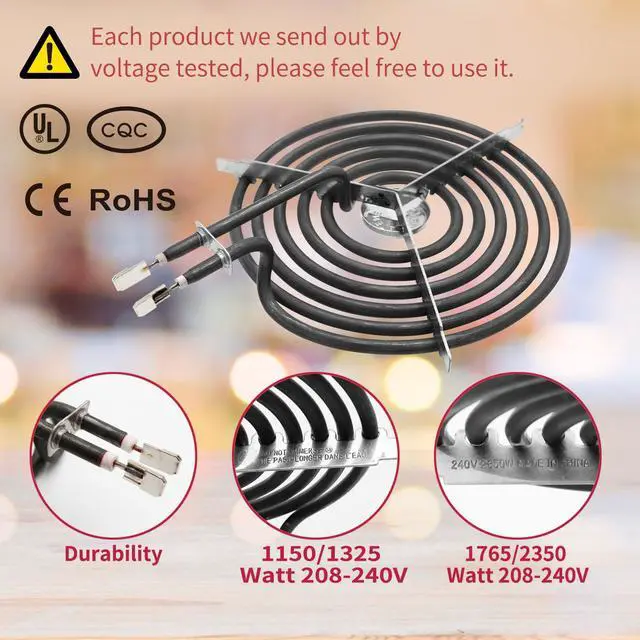 Alt view image 6 of 7 - GE Drip Pans and Stove Burner Element Unit Set, Perfectly Fit WB30M1 & WB30M2 -Replacement for GE Hotpoint Stove Top