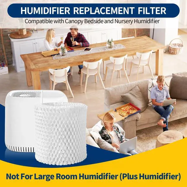 Alt view image 2 of 6 - Humidifier Replacement Filter Compatible with Canopy Bedside and Nursery Humidifier,Made with Wood Pulp, Paper Filter, 4-Pack
