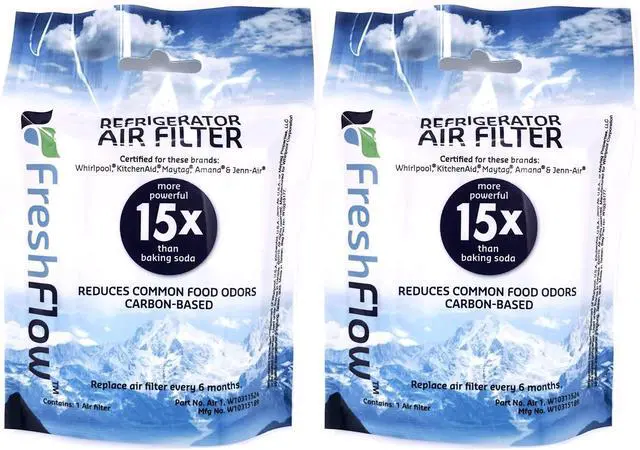 Main image of Fresh Flow W10311524 Air Filter Cartridge for Whirlpool Refrigerator's 2-Pack