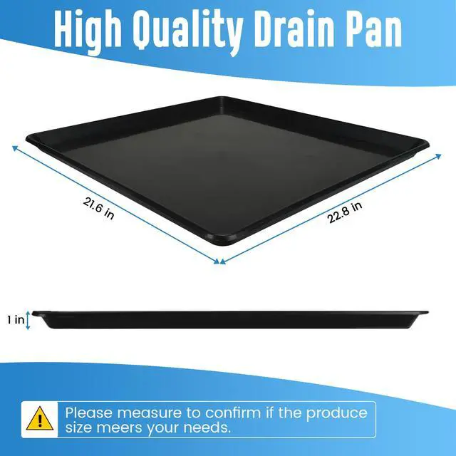 Alt view image 2 of 7 - 22'' x 21''Mini Fridge Drip Pan, Large Drip Tray, Portable AC Drip Pan, Under Washer Pan, Dishwasher Pan, Oil Drain Pans for Changing Oil (4 PCS)