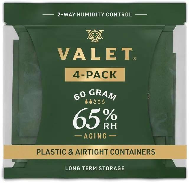 Main image of 65% Two-Way Humidity Packs 4-Pack (60g) for Long-Term Storage | 65% Humidity Control Packs for Long-Term Aging and Storage, 60g Each, Made in USA
