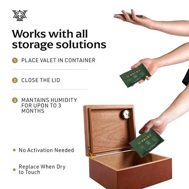 Alt view image 6 of 7 - 65% Two-Way Humidity Packs 4-Pack (60g) for Long-Term Storage | 65% Humidity Control Packs for Long-Term Aging and Storage, 60g Each, Made in USA