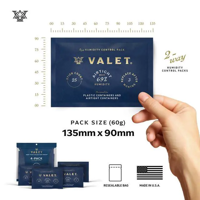 Alt view image 2 of 7 - 69% Two-Way Humidity Packs 4-Pack (60g) for Plastic Containers | 69% Humidity Control Packs for Plastic and Airtight Containers, 60g Each, Made in USA