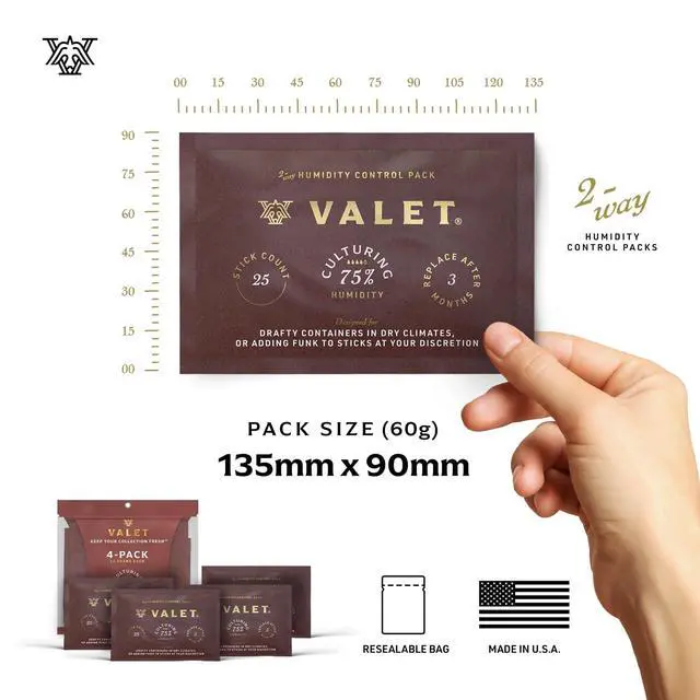 Alt view image 2 of 7 - 75% Two-Way Humidity Packs 4-Pack (60g) Wood and Breathable Storage | 75% Humidity Control Packs for Moisture Restoration in Wood and Breathable Storage, 4-Pack, Made in USA