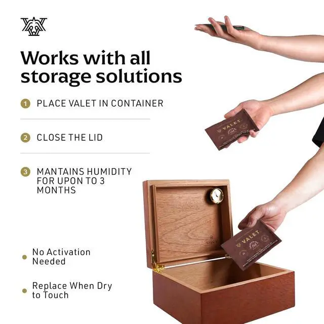 Alt view image 6 of 7 - 75% Two-Way Humidity Packs 4-Pack (60g) Wood and Breathable Storage | 75% Humidity Control Packs for Moisture Restoration in Wood and Breathable Storage, 4-Pack, Made in USA