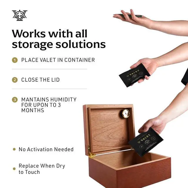 Alt view image 6 of 7 - 72% Two-Way Humidity Packs 4-Pack (60g) for Wood and Airtight Storage | 72% Humidity Control Packs for Wood and Airtight Storage, 60g Each, Made in USA