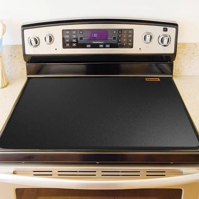Main image of Large Fireproof Stove Top Covers for Electric Stove, Waterproof & Heat Resistant Mat for Glass Top, Stovetop Protector, Anti-Scratch, 36x24 Black