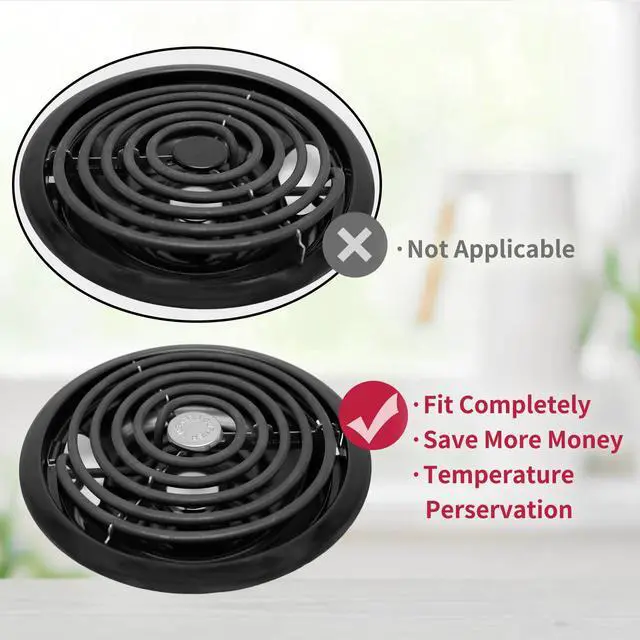 Alt view image 4 of 7 - MP22YA Electric Stove Burner Element Replacement Set & 5304430149 5304430150 4 Pack Black Drip Pans - Perfectly Fit Frigi-daire Ken-more Cros-ley Tap-pan Electric Range Stove Top