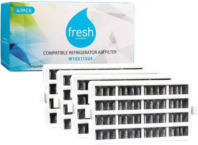 Main image of Fresh W10311524 Fridge Air Filter Replacement for Whirlpool FreshFlow Refrigerator, Fits AIR1, Maytag, KitchenAid, and Jenn-Air, 4 Pack