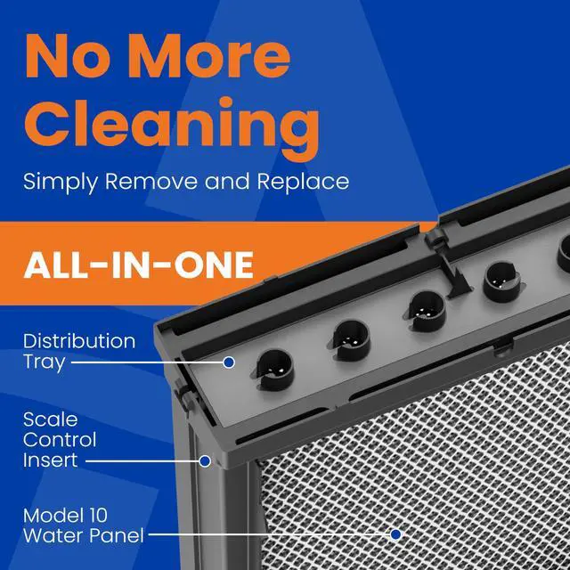 Alt view image 3 of 7 - H510EZ1 Humidifier Filter/Water Panel Assembly Replacement Kit for Whole-House Humidifier Models: 500, 500A, and 500M