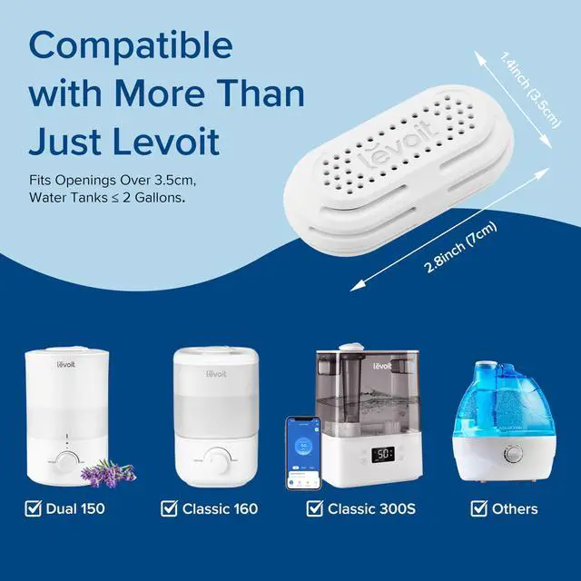 Alt view image 5 of 6 - 3-Pack Humidifier Demineralization Cartridge, Compatible with All Top Fill Humidifiers, Calcium and Magnesium Ion Softening, Ultrasonic Welding Design, APP Reminder, White