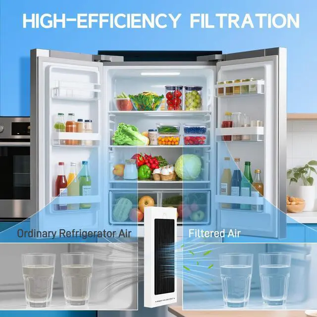 Alt view image 5 of 7 - 242047804 Refrigerator Air Filter Replacement For Frigidaire, 12 Pack | Compatible with Frigidaire PAULTRA Pure Air Ultra and Electrolux EAFCBF Fridge Replace 242061001, 242047801, 242047804
