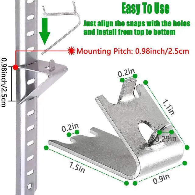 Alt view image 2 of 7 - 32 Pieces 920158 Freezer Shelf Clip,Stainless Steel Shelf Clip for Refrigerator,Freezer Cooler Shelf Support,Replacement Shelf Square Buckles Clips