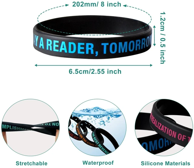 Alt view image 4 of 7 - 100 Pcs Motivational Silicone Wristbands Inspirational Bracelets 20 Styles For Fitness Sports & Team Building, Perfect Encouragement Gifts For Men Women And Students