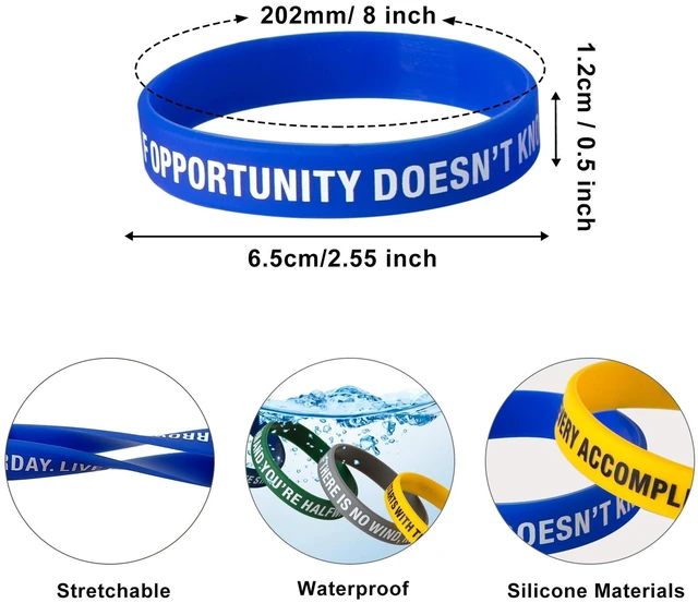 Alt view image 4 of 7 - 100 Pcs Motivational Silicone Wristbands Inspirational Bracelets 20 Styles For Fitness Sports & Team Building, Perfect Encouragement Gifts For Men Women And Students