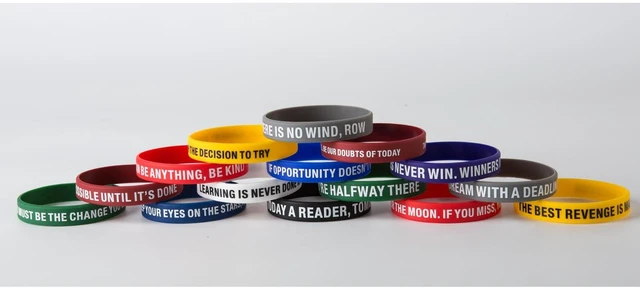 Alt view image 3 of 7 - 100 Pcs Motivational Silicone Wristbands Inspirational Bracelets 20 Styles For Fitness Sports & Team Building, Perfect Encouragement Gifts For Men Women And Students