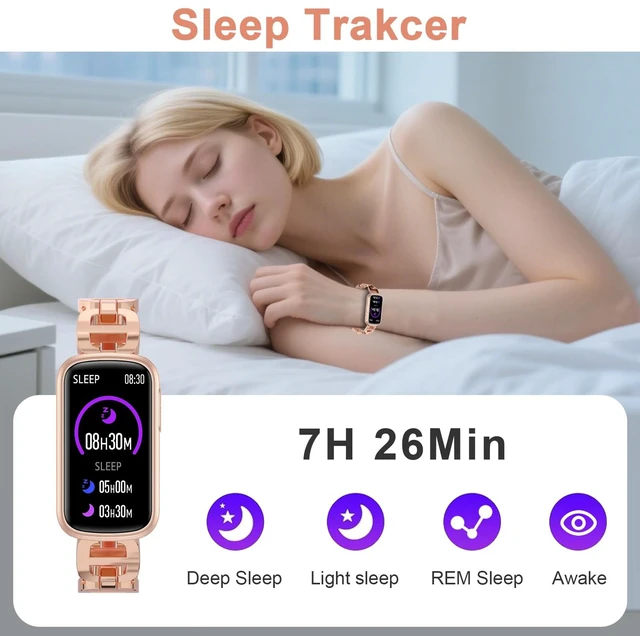 Alt view image 6 of 7 - Smart Watches for Women,Fitness Trakcer with Bluetooth Call, Heart Rate/Sleep Monitor/Calories/Blood Pressure,130+ Sports Modes 1.47'' Smartwatch for Android iPhone,IP68 Waterproof,2 Bands,Rose Gold