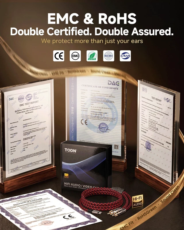 Alt view image 3 of 7 - USB C to RCA Audio Cable 3ft HiFi 4-Core OFC Shielded for Amplifier Hi-Res DAC Chip Type C to 2RCA Male to Male Y Splitter Cable with 24k Gold-Plated for Phone/Speaker/Car Stereo/Home Theater
