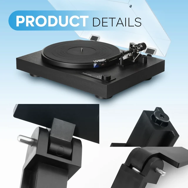 Alt view image 4 of 7 - 2Pcs Dust Cover Hinges Replacement for Audio Technica AT-PL120, AT-LP120-USB, AT-LP120XUSB, at-LP3, at-LP5, AT-LP140, Fit for Stanton STR8-60, STR8-80 Turntable