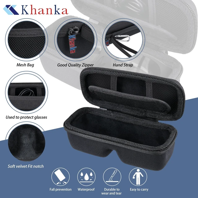 Alt view image 4 of 7 - Travel Case for XREAL 1S/One Pro/One/Air 2 Pro/2/Air AR Glasses EVA Hard Shell, Mesh Pocket Accessory Storage, Travel-Ready Portable Storage, Portable Rope Attachment, Protective Case Only