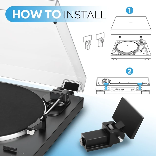 Alt view image 6 of 7 - 2Pcs Dust Cover Hinges Replacement for Audio Technica AT-PL120, AT-LP120-USB, AT-LP120XUSB, at-LP3, at-LP5, AT-LP140, Fit for Stanton STR8-60, STR8-80 Turntable