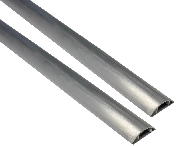 Alt view image 5 of 5 - Metal Cable Shield Cord Cover Outdoor Aluminum Raceway 58 Inch - 0.43" W x 0.22" H Single Channel - CSX-MET-1 (2 Pack)