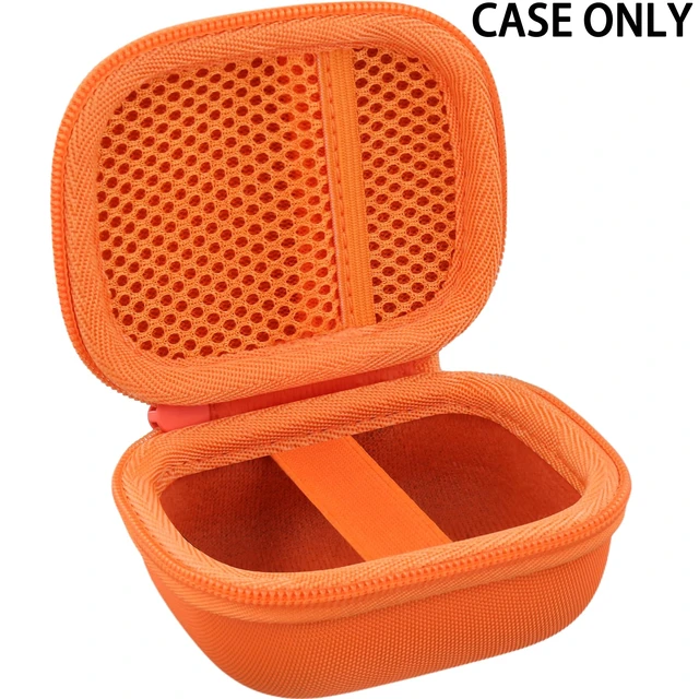 Alt view image 4 of 7 - Hard Case for Beats Powerbeats Pro 2 with Carabiner Clip, Orange Travel Storage, Space For Earbuds And Accessories, Soft Lining, Protective Exterior