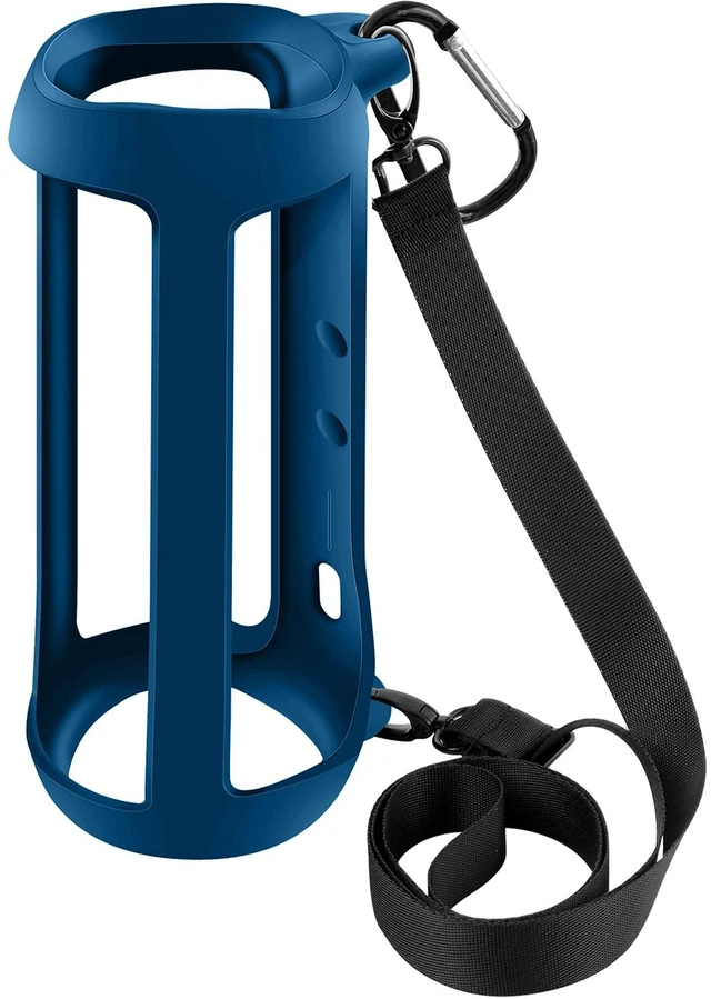 Main image of Silicone Case for JBL FLIP 5 Waterproof Portable Bluetooth Speaker Shoulder Strap, Carabiner, Travel, Outdoor, for Gel Soft Skin Rubber Cover, Small Bluetooth Speaker Sleeve, Case Only, Blue