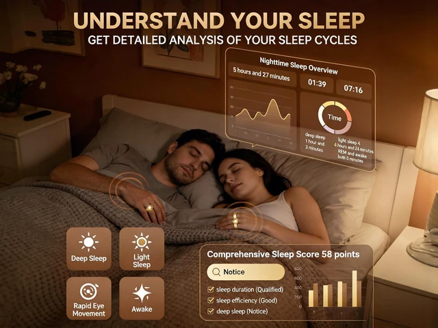 Alt view image 3 of 6 - Smart Ring for Women & Men, Stress & Sleep Monitor, Female Health Period Tracker, No Subscription Fee, Comfortable Design for Women & Men (Gold 10)