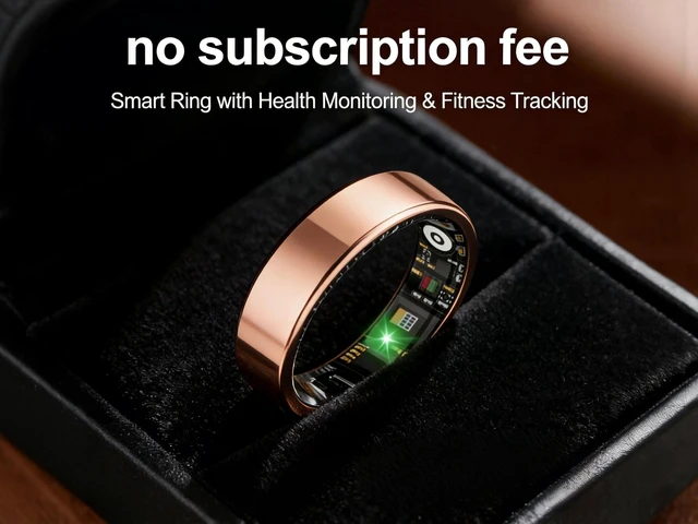Alt view image 4 of 6 - Smart Ring for Women & Men, Stress & Sleep Monitor, Female Health Period Tracker, No Subscription Fee, Comfortable Design for Women & Men (Gold 10)