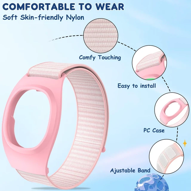 Alt view image 2 of 7 - 2-Pack Nylon Band Compatible with Magicband+ Plus Hook Loop Strap for Magic Band Plus Accessories, Integrated Band Keeper and Case Adjustable Wrist Straps Designer for Disney-Magicband+