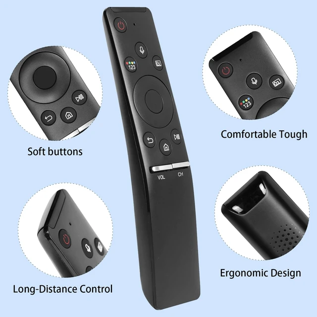 Alt view image 3 of 6 - BN59-01298H RMCSPN1AP1 BN59-01298G Voice Remote Control Compatible with Samsung Q6FN QLED Smart 4K UHD TV Q6 Q7 Q8 Series QN55Q6FNAFXZA QN49Q6FNAFXZA Replacement Controller with Batteries
