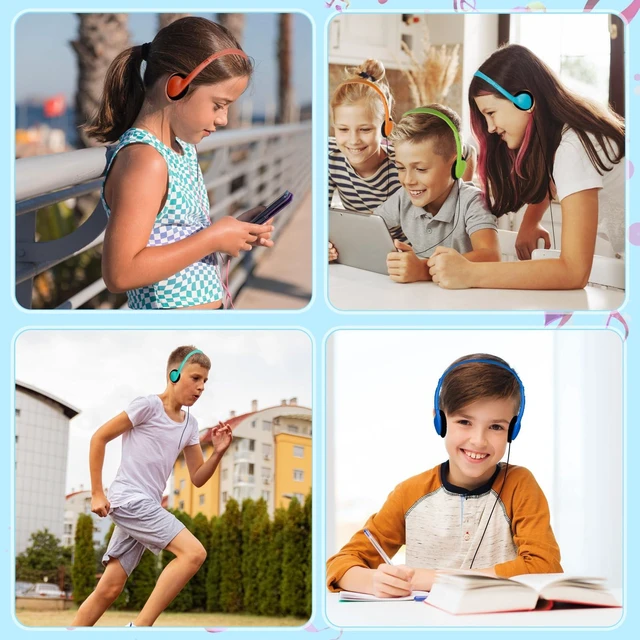 Alt view image 7 of 7 - Kids Headphones Bulk 30 Pack for Classroom School Student, Wired On-Ear 3.5mm Jack Work with Chromebook laptop tablet School Testing Library Museum Multi colors