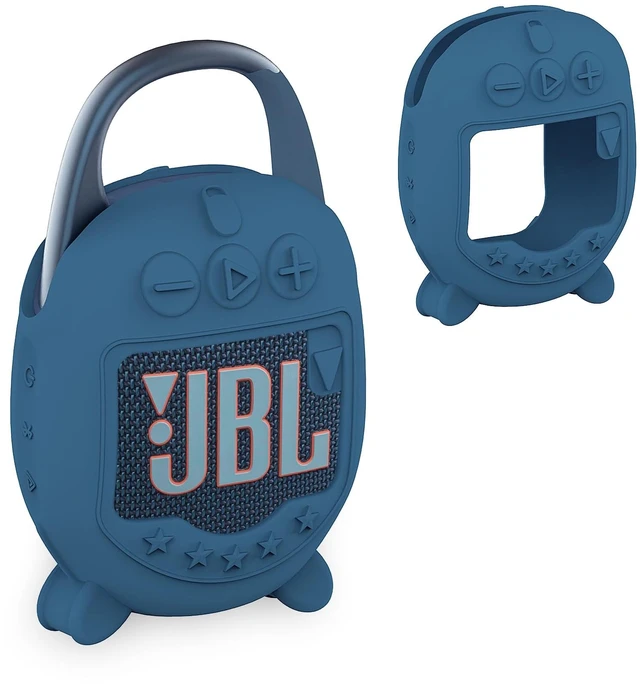 Main image of Silicone Cover Case for JBL Clip 5 Portable Bluetooth Speaker, Blue Protective Soft Skin for Clip 5 Speaker Holder Accessories, Portable Stand Up Case, Shockproof and Anti-Scratch Cover