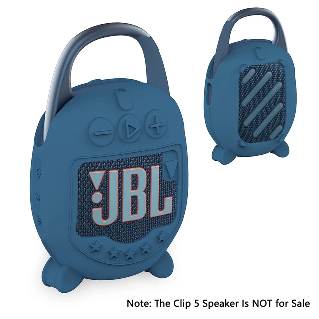 Alt view image 5 of 7 - Silicone Cover Case for JBL Clip 5 Portable Bluetooth Speaker, Blue Protective Soft Skin for Clip 5 Speaker Holder Accessories, Portable Stand Up Case, Shockproof and Anti-Scratch Cover