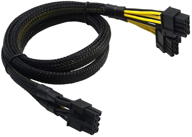 Main image of CPU 8 Pin Male to Dual 8 Pin(6+2) Male PCIe Power Adapter Cable for Dell PowerEdge T730 T620 T630 T640 T430 T440 and NVIDIA Tesla GPU 21-inch(53cm)