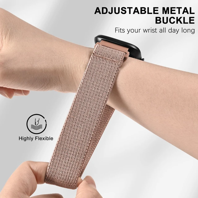 Alt view image 4 of 7 - Nylon Watch bands for Amazfit Bip 6/Bip 5/Active Max/Bip Max 3 Pack 22mm Soft Elastic Sport Replacement Strap for Amazfit Balance 2/3/Balance/Cheetah 2 Ultra/2 Pro/GTR 4 Women Men
