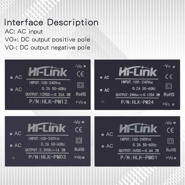 Alt view image 3 of 7 - Mini Step-Down Power Supply Module, Intelligent Home Switching Power Module AC-DC Isolated Power Module 220v to 3.3v, HLK-PM03 DC Power Module AC DC Converter 220V to 3.3V3PCS