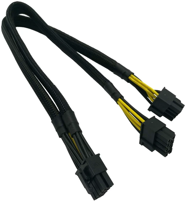 Main image of GPU Power Cable for Dell PowerEdge R720 720XD R730, CPU 8 Pin Male to Dual 8 Pin(6+2) Male PCIe Power Adapter for NVIDIA Tesla GPU J30DG 15-inch(38cm)