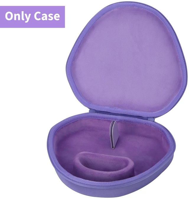 Alt view image 3 of 7 - Storage Case Compatible with Apple AirPods Max Over-Ear Headphones Lightweight Carry, Secure Storage, Convenient Zipper, Soft Interior,Lilac Case