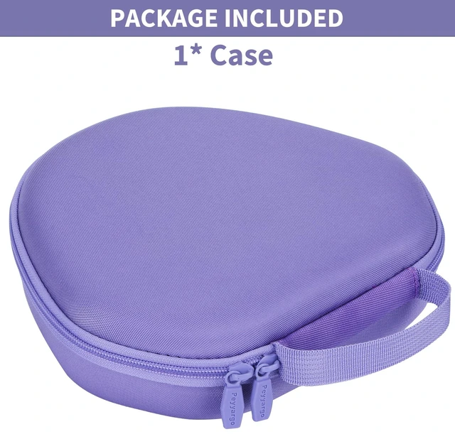 Alt view image 6 of 7 - Storage Case Compatible with Apple AirPods Max Over-Ear Headphones Lightweight Carry, Secure Storage, Convenient Zipper, Soft Interior,Lilac Case