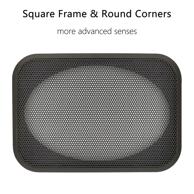 Alt view image 2 of 7 - 4"x6" Speaker Grill Covers, Square, Black Color, 2Pcs ABS Plastic Frame with Metal Mesh, Two-piece Design, Car / Home Audio Speaker Subwoofer Guard Protector
