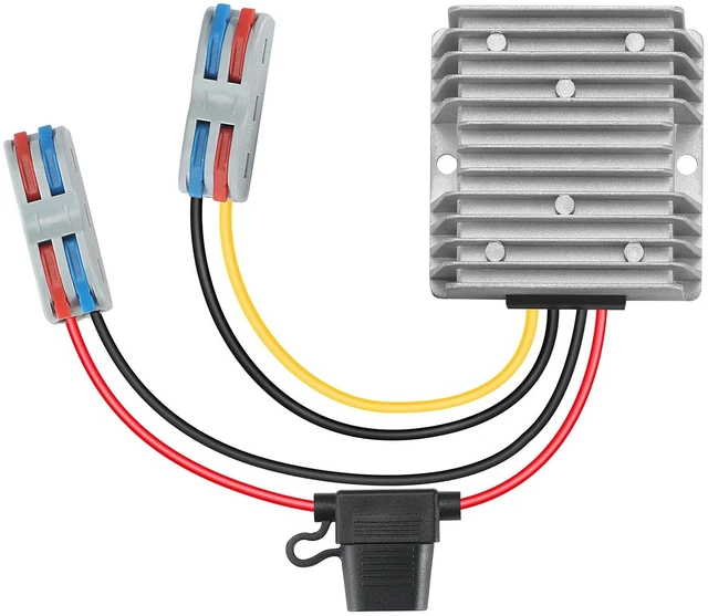 Main image of 20A 240W 12V Golf Cart 24V 36V 48V 60V 72V 84V Step Down to 12V Buck Converter Voltage Regulator Reducer Transformer with Fuse for Golf Cart-Overload and Short Circuit Protection (Input 20-90V)