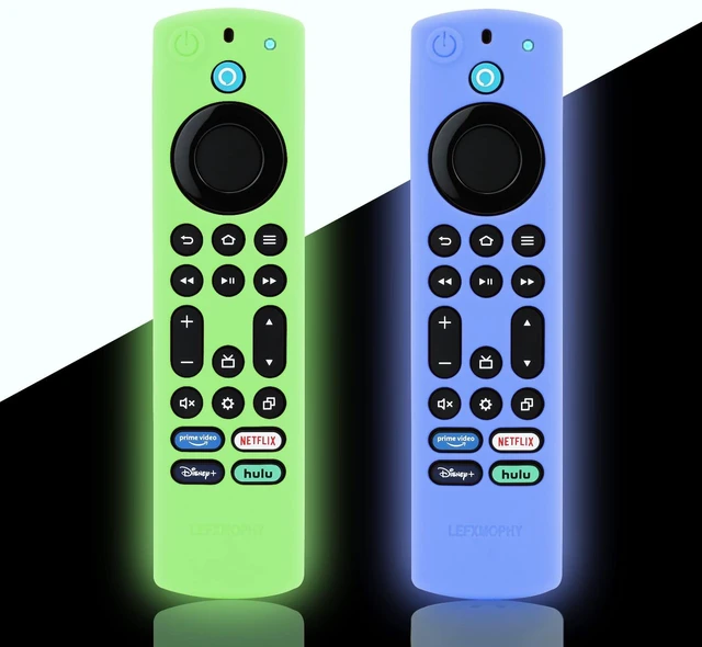 Main image of 2-Pack Omni Remote Cover Replacement for Omni Series or 4-Series 2021, Green and Blue Silicone Protective Case Skin Sleeve Glow in Dark