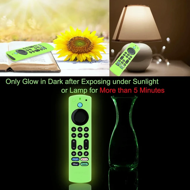 Alt view image 3 of 6 - 2-Pack Omni Remote Cover Replacement for Omni Series or 4-Series 2021, Green and Blue Silicone Protective Case Skin Sleeve Glow in Dark