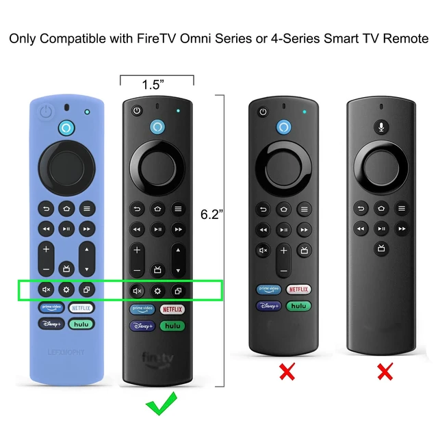 Alt view image 5 of 6 - 2-Pack Omni Remote Cover Replacement for Omni Series or 4-Series 2021, Green and Blue Silicone Protective Case Skin Sleeve Glow in Dark