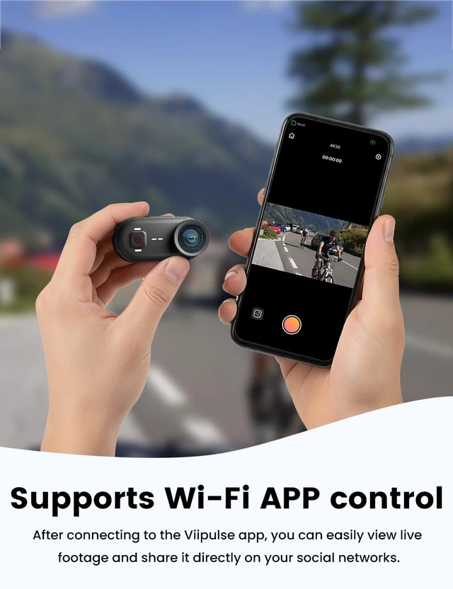 Alt view image 4 of 7 - K80 Thumb Action Camera, POV mini Body Camera 4K with Action Pod & Built-in 64GB, 20MP WiFi Remote Control, 6-Axis EIS Stabilization,10M Waterproof Portable Body Cam for Vlogging/Motorcycling
